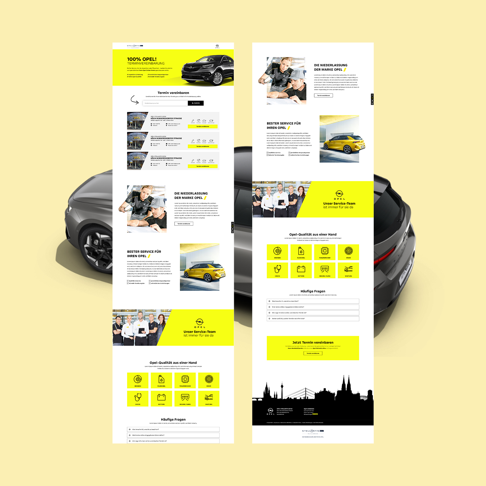 Opel-Niederlassung Website-Entwicklung