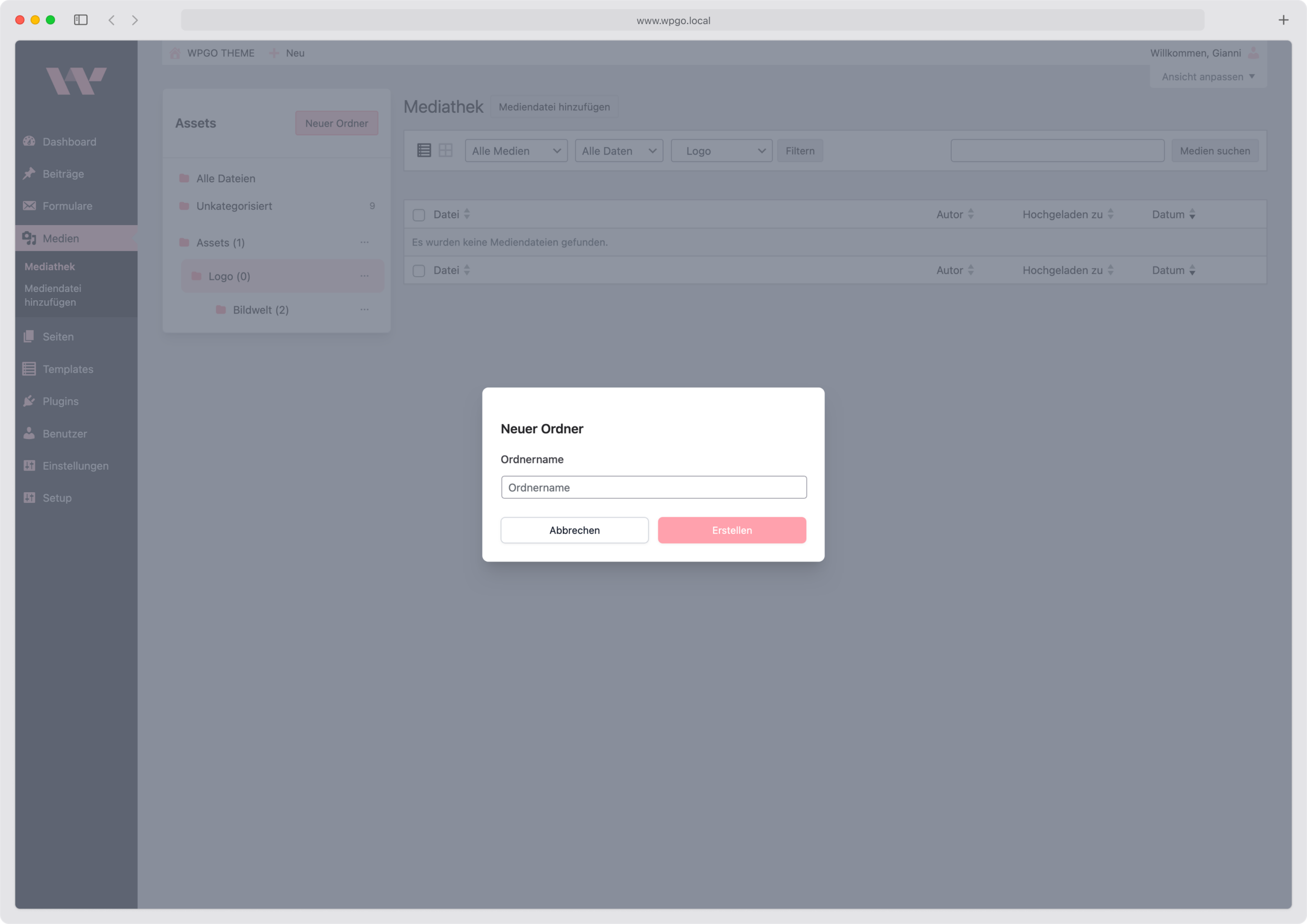 WordPress Dateimanager