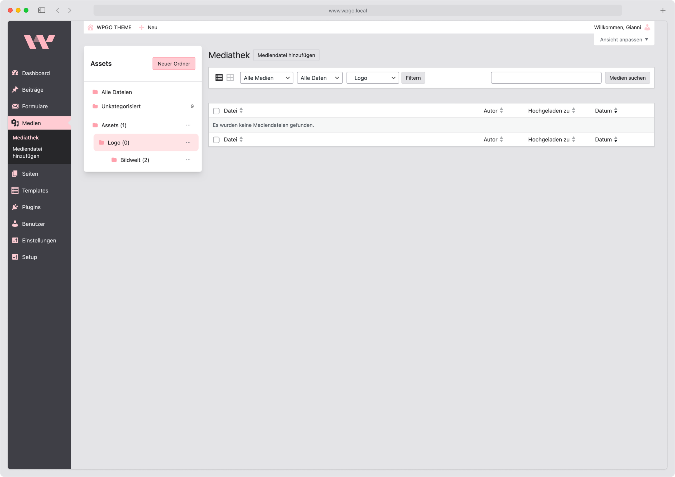 WordPress Dateimanager