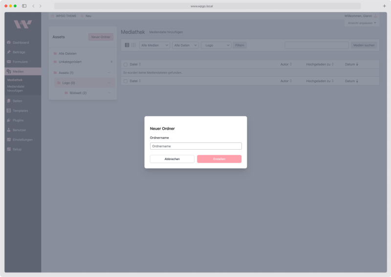 WordPress Dateimanager